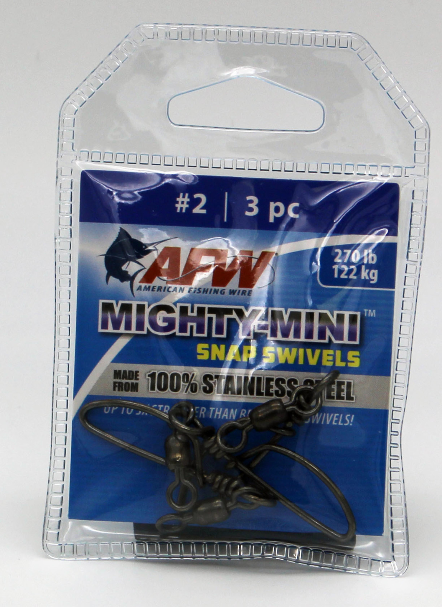 American Fishing Wire AFW Mighty Mini Stainless Steel Snap Swivels