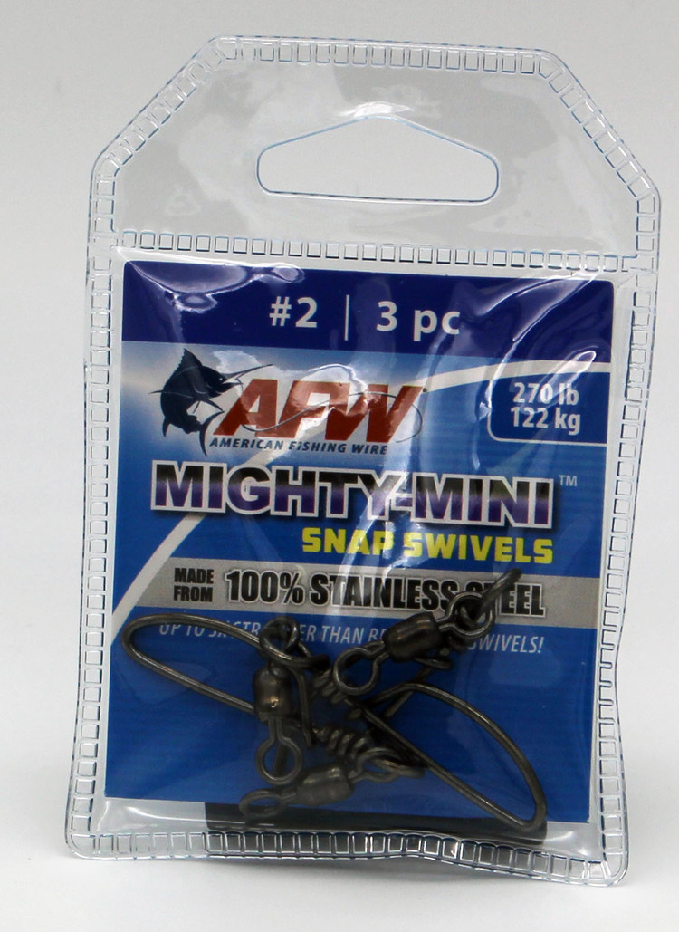 American Fishing Wire AFW Mighty Mini Stainless Steel Snap Swivels - Gunmetal Black