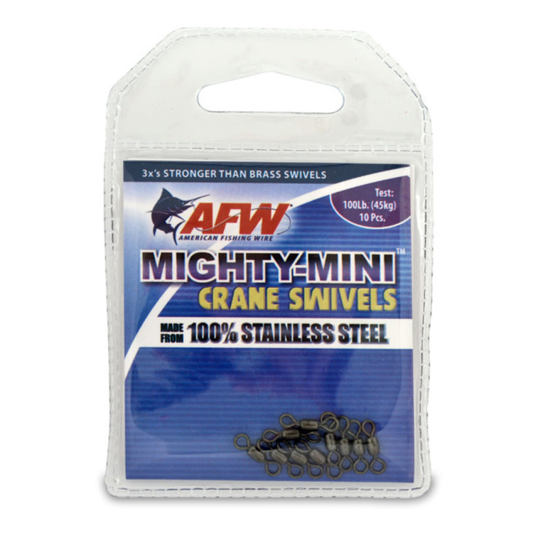 American Fishing Wire AFW Mighty Mini Stainless Steel Crane Swivels - Gunmetal Black