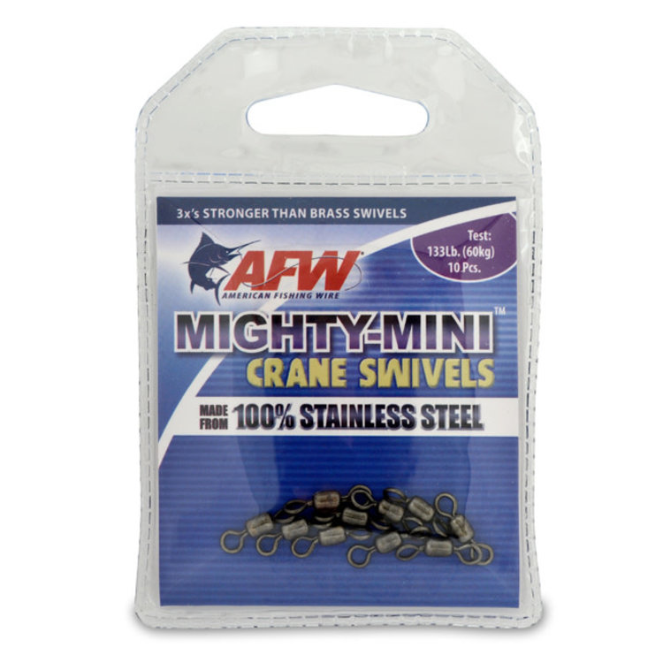 American Fishing Wire AFW Mighty Mini Stainless Steel Crane Swivels - Gunmetal Black