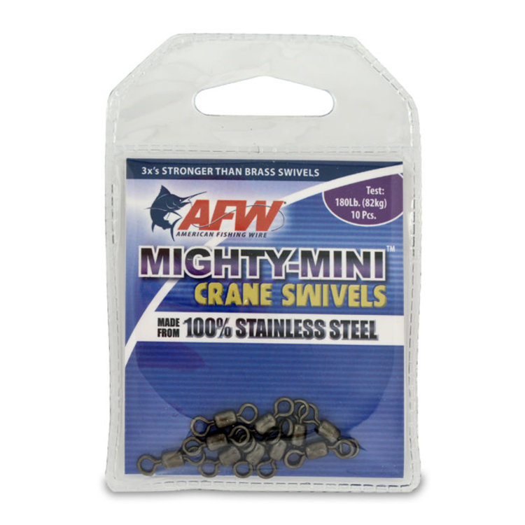 American Fishing Wire AFW Mighty Mini Stainless Steel Crane Swivels - Gunmetal Black