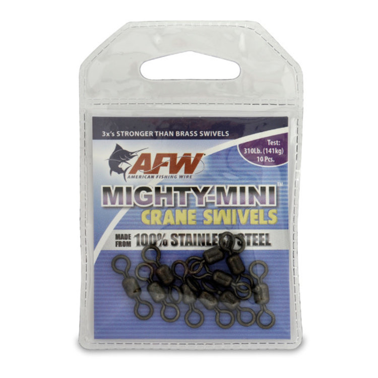American Fishing Wire AFW Mighty Mini Stainless Steel Crane Swivels - Gunmetal Black