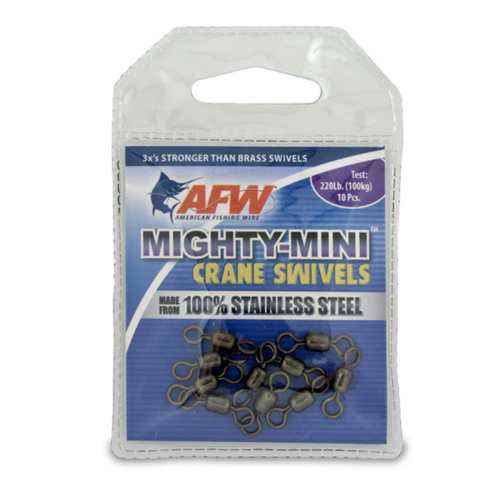 American Fishing Wire AFW Mighty Mini Stainless Steel Crane Swivels - Gunmetal Black