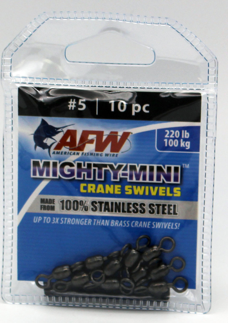 American Fishing Wire AFW Mighty Mini Stainless Steel Crane Swivels - Gunmetal Black