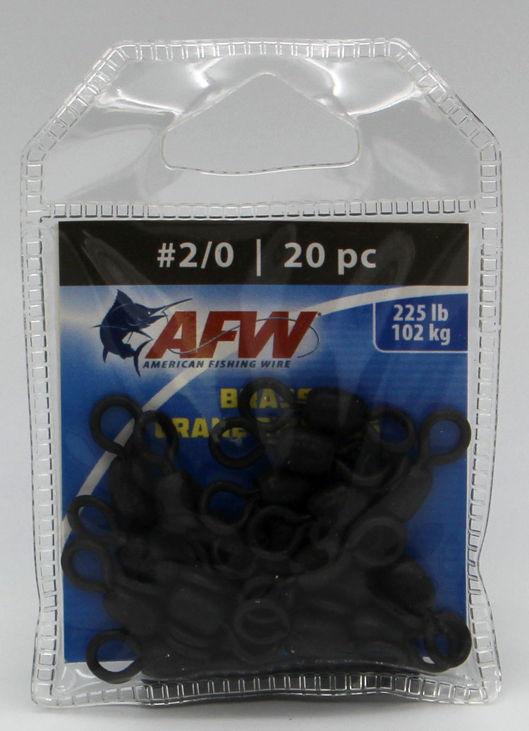 American Fishing Wire AFW Brass Crane Swivels - Black
