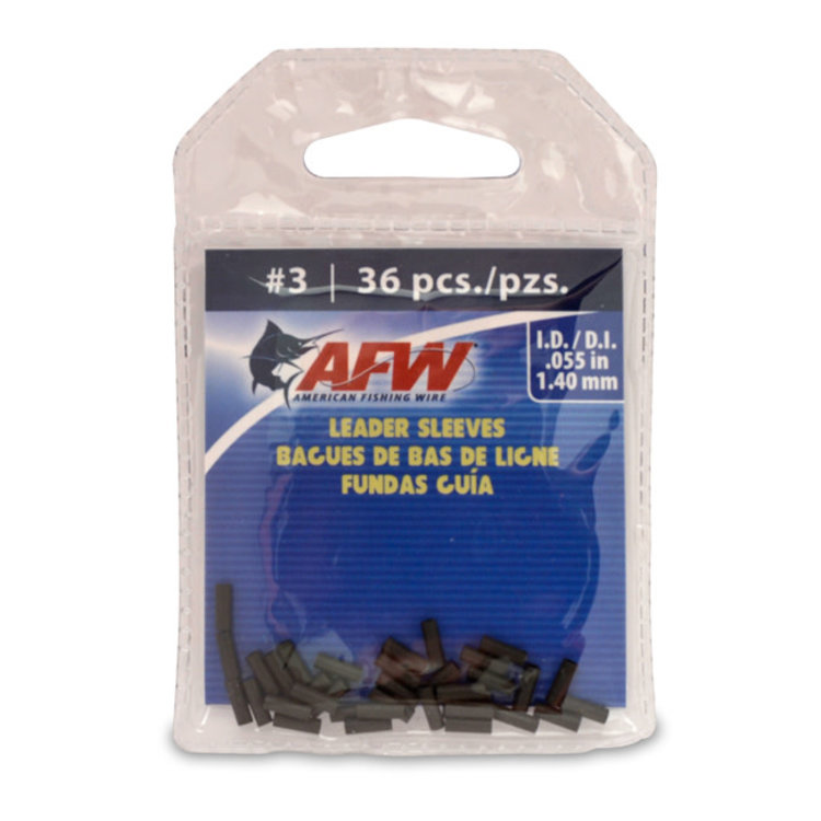 American Fishing Wire AFW Single Barrel Leader Sleeves - Black