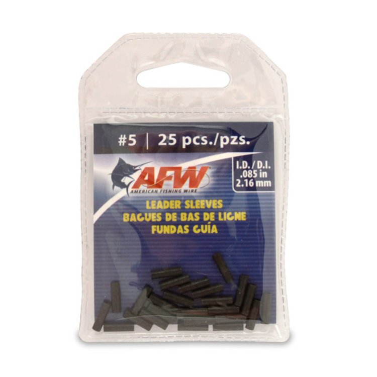American Fishing Wire AFW Single Barrel Leader Sleeves - Black