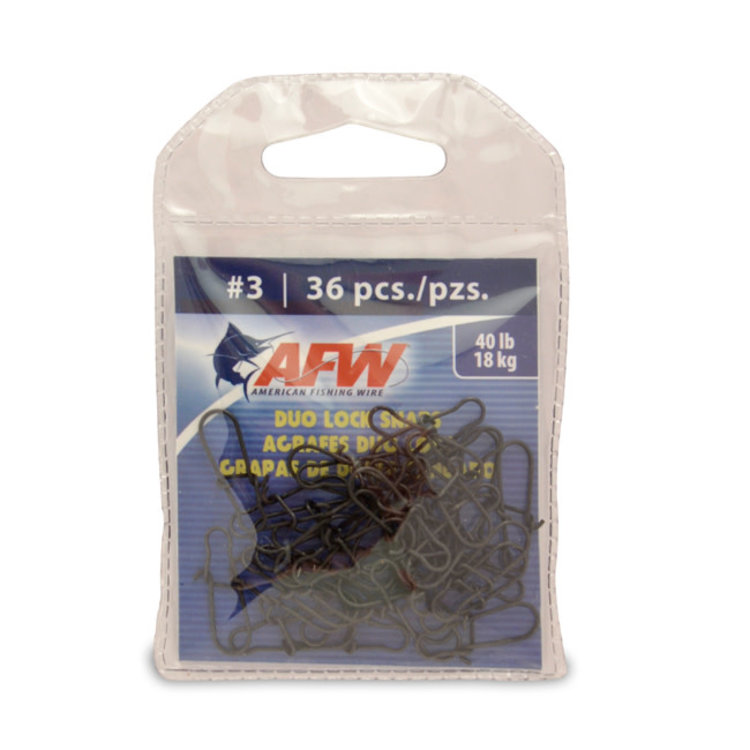 American Fishing Wire AFW Duo Lock Snaps - Black