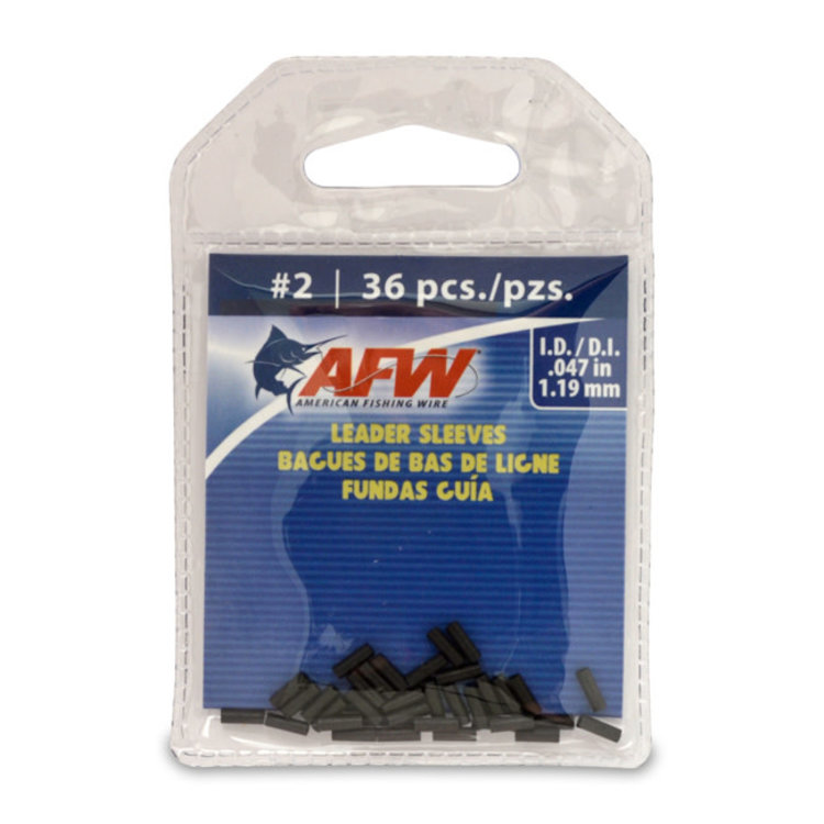 American Fishing Wire AFW Single Barrel Leader Sleeves - Black