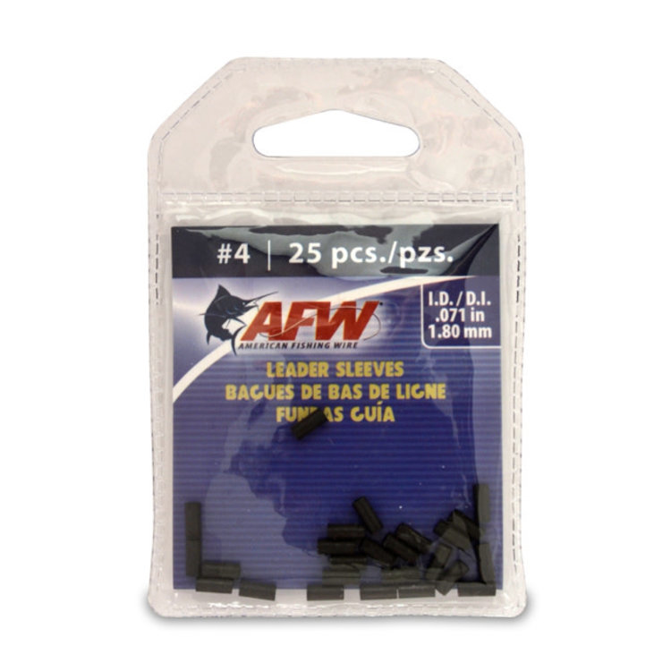 American Fishing Wire AFW Single Barrel Leader Sleeves - Black