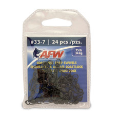 American Fishing Wire AFW Brass Coastlock Snap Crane Swivels - Black