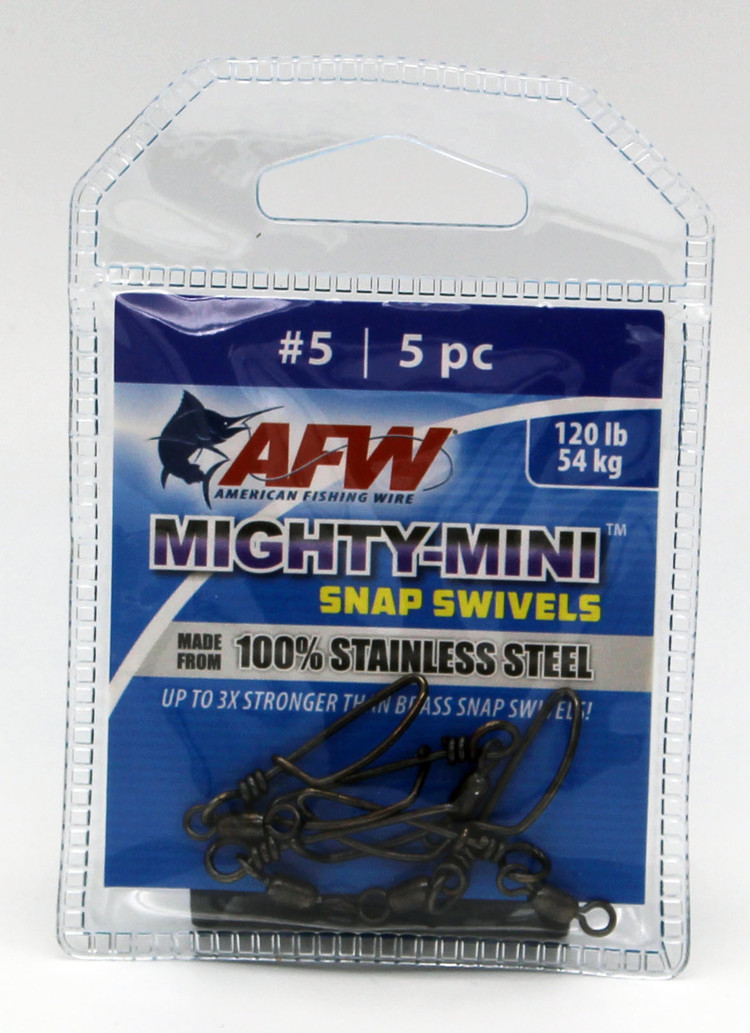 American Fishing Wire AFW Mighty Mini Stainless Steel Snap Swivels - Gunmetal Black