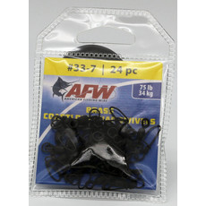 American Fishing Wire AFW Brass Coastlock Snap Crane Swivels - Black