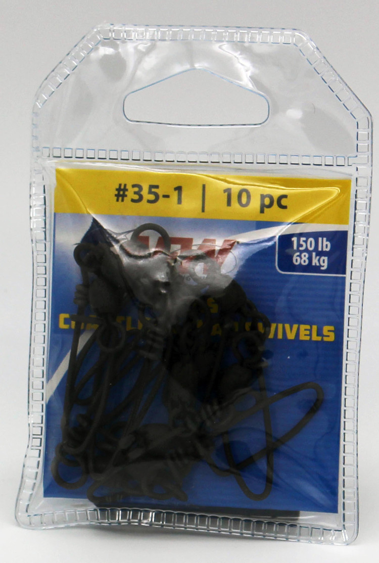 American Fishing Wire AFW Brass Coastlock Snap Crane Swivels - Black