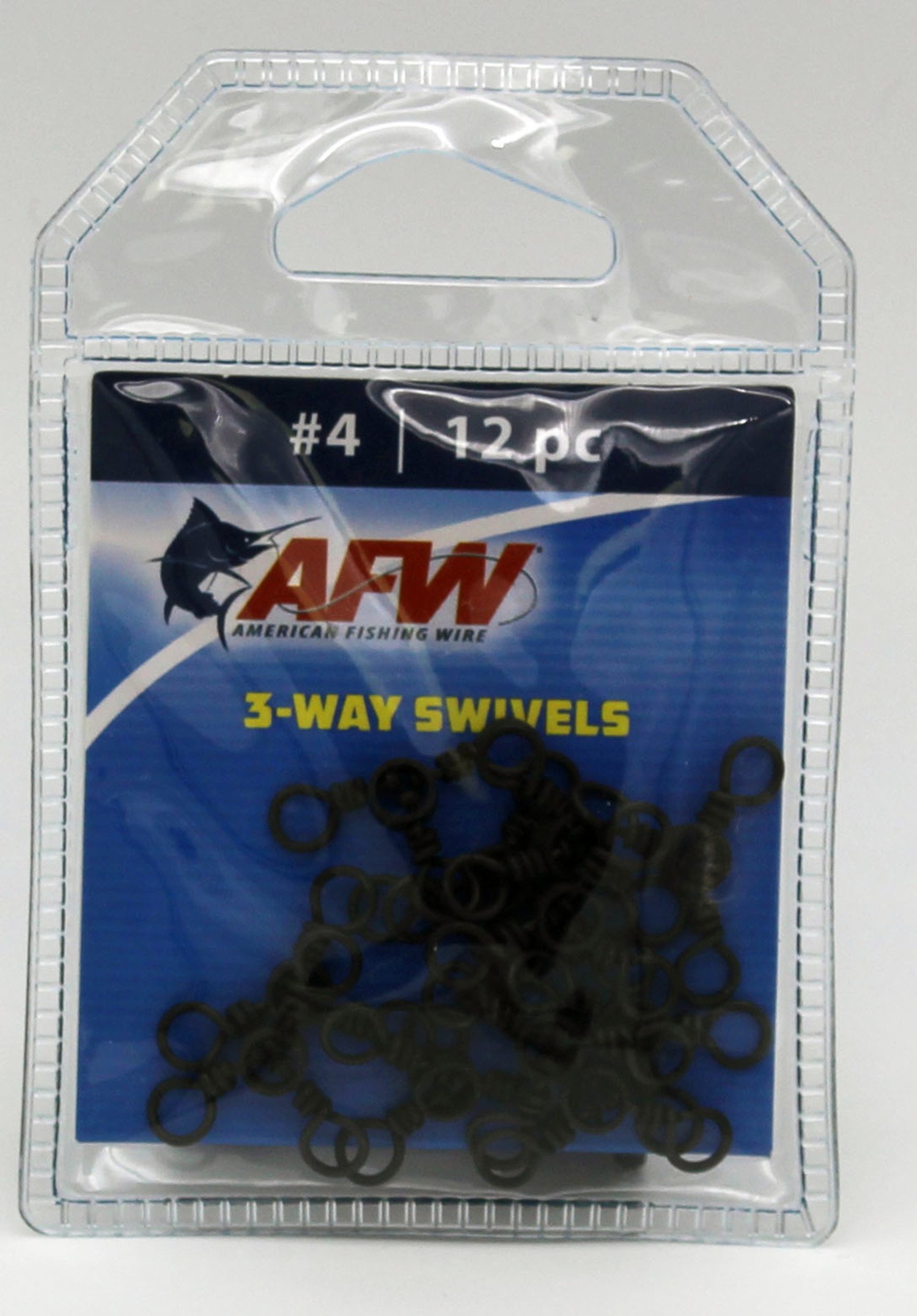 AFW Brass 3-Way Swivel w/Stainless Steel Rings - Black - Fin-atics