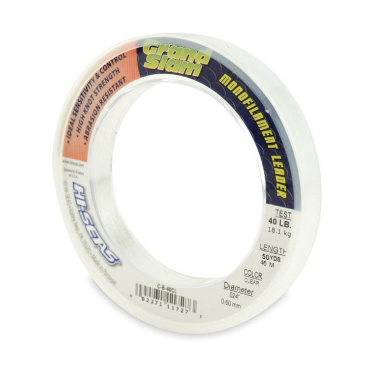 Hi-Seas Hi-Seas Grand Slam Monofilament Leader - Clear, 50yd Wrist Bracelet