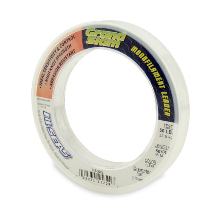 Hi-Seas Hi-Seas Grand Slam Monofilament Leader - Clear, 50yd Wrist Bracelet