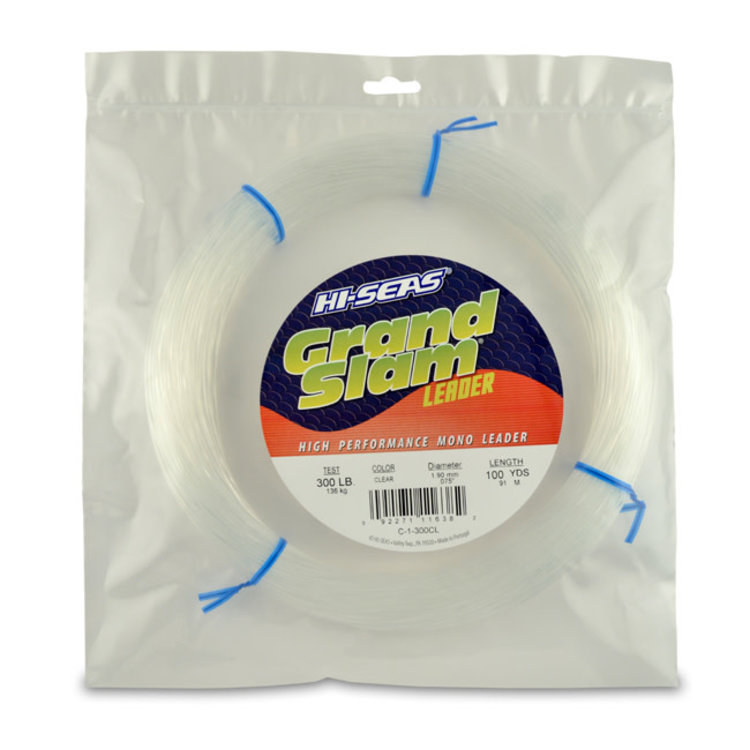Hi-Seas Hi-Seas Grand Slam Monofilament Leader - Clear, 100yd Coil