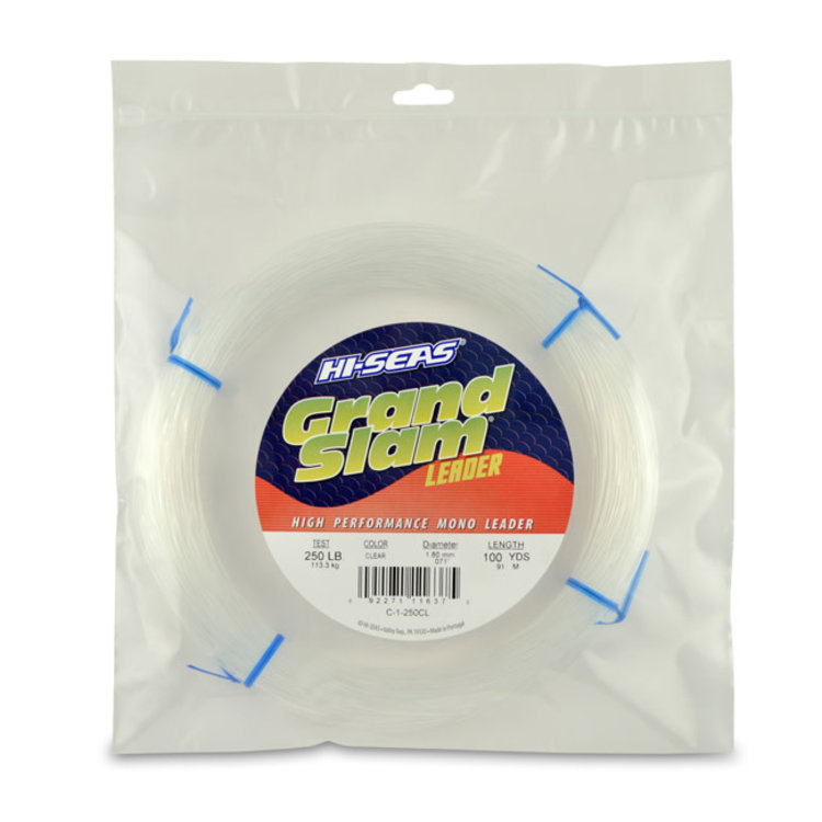 Hi-Seas Hi-Seas Grand Slam Monofilament Leader - Clear, 100yd Coil