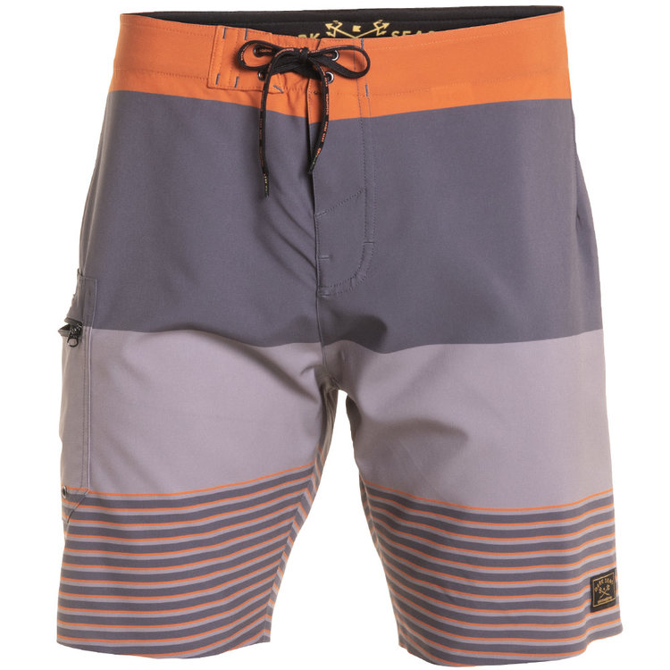 Grundens Grundens X Dark Seas Board Short Iron Stripe