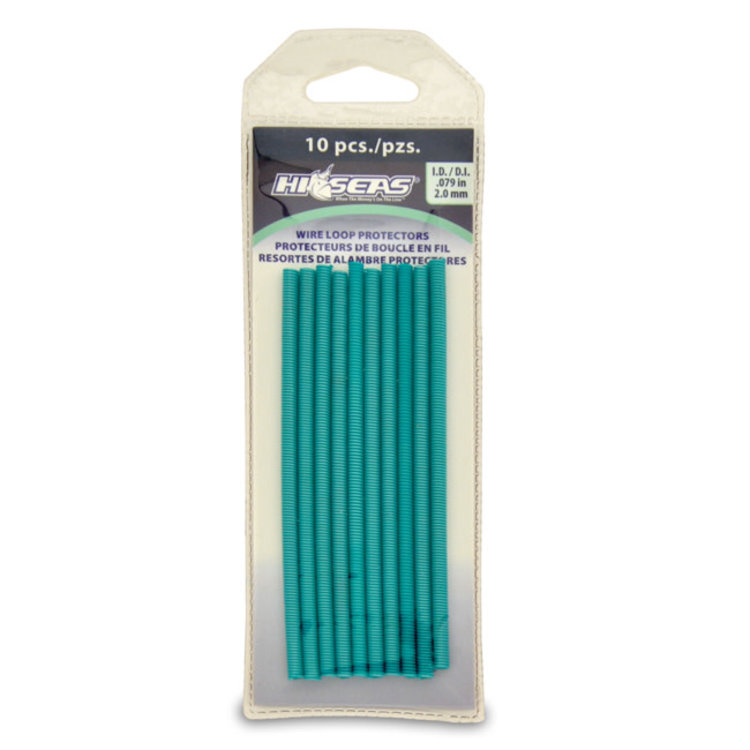 Hi-Seas Hi-Seas Spring Wire Loop Protector Green - 10Pk