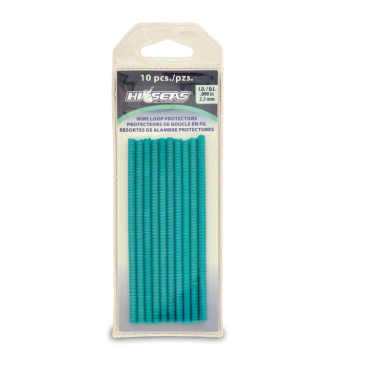 Hi-Seas Hi-Seas Spring Wire Loop Protector Green - 10Pk