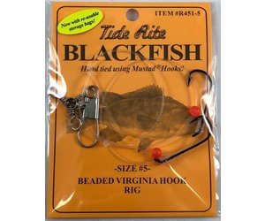 Tide Rite R451 Series Beaded Virginia Hook Blackfish Rig - Fin