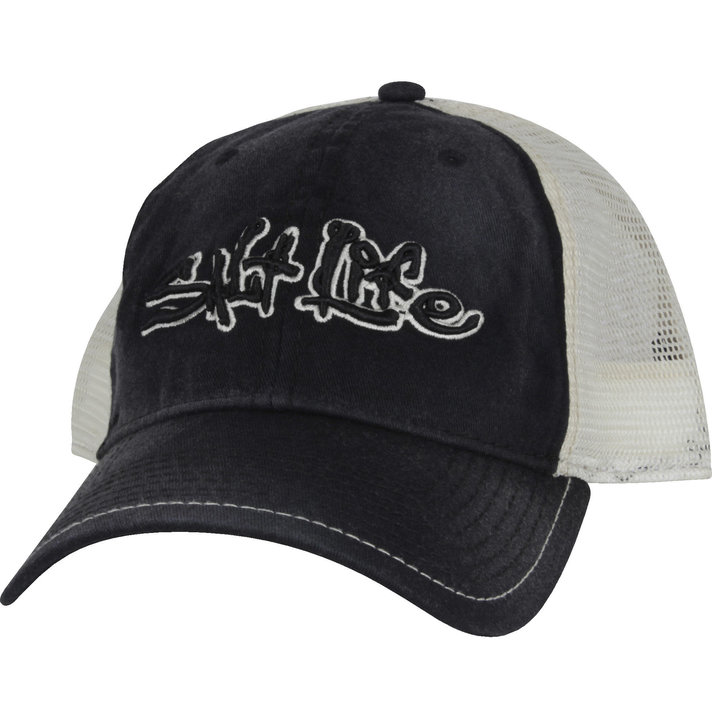 Salt Life Fin Chaser Trucker Hat - Men's Hats in Black, Buckle