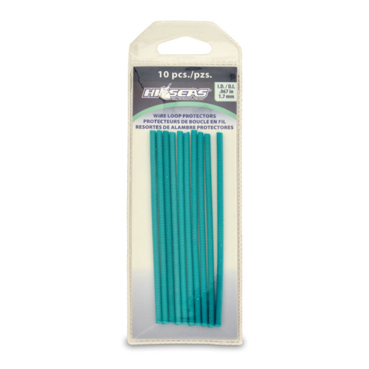 Hi-Seas Hi-Seas Spring Wire Loop Protector Green - 10Pk