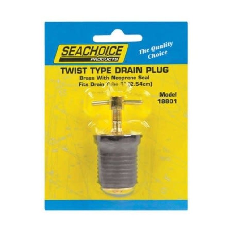 Seachoice SeaChoice Drain Plug 1" T-Handle Brass w/Neoprene Seal