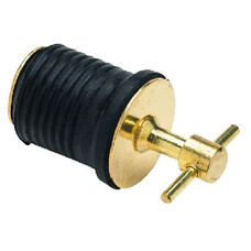 Seachoice SeaChoice Drain Plug 1" T-Handle Brass w/Neoprene Sea