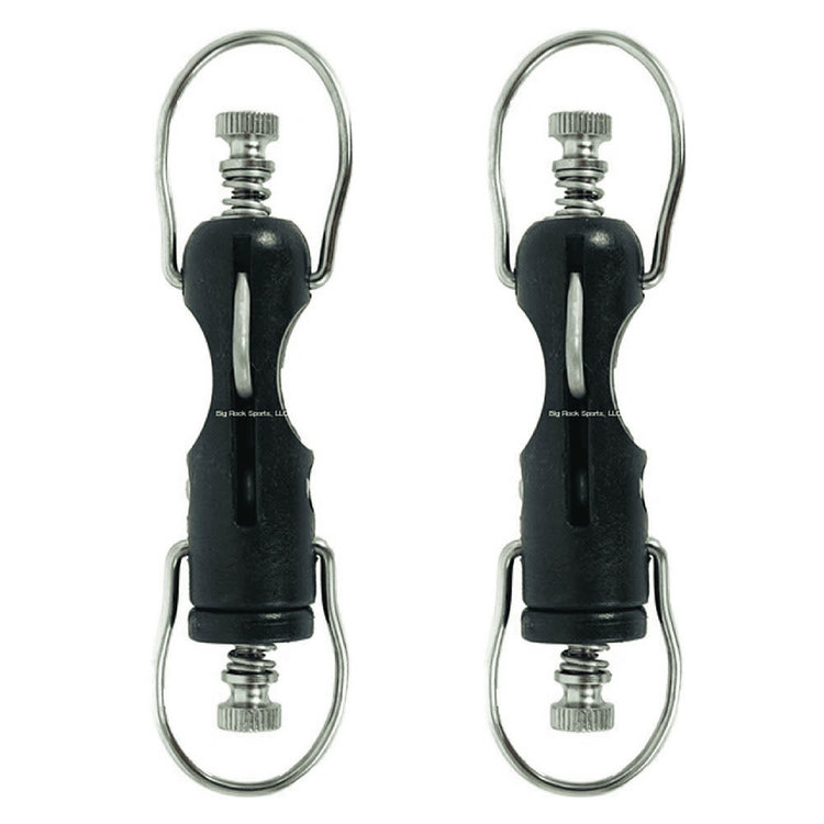 Black Marine Products Trip-Ese Double Action Outrigger Release Clips, Pack of 2, Black Finish