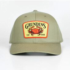 Grundens Grundens Eat Crab Trucker Hat 312 - Khaki/White