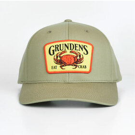 Grundens Grundens Eat Crab Trucker Hat 312 - Khaki/White
