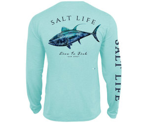 Salt Life Tuna Palms Men's Long Sleeve SLX Performance Shirt