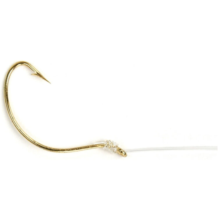 F.J. Neil TideRite M36GWG Gold Wide Gap Fluke 36" Snelled Hooks 6pc