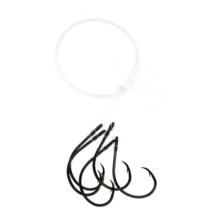 Eagle Claw Eagle Claw L801C1H Lazer Sharp Inline Circle Baitholder 18" Snell Platinum Black