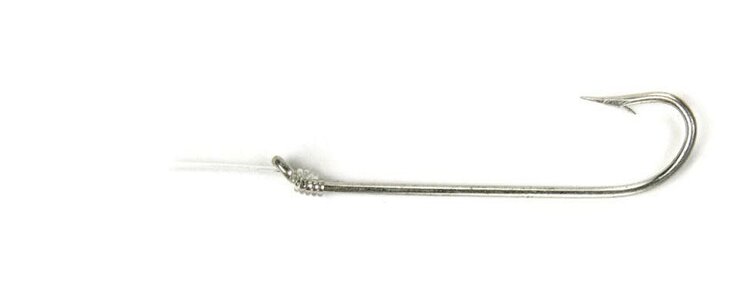 Sea Striker Sea Striker Snelled Hook Long Shank Tinned Pacific Bass w/12" Leader S102