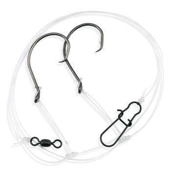 Aqua Clear Aqua-Clear ST-1H Striped Bass Hi-Lo 7/0 Circle Hooks Clam & Worm Rig