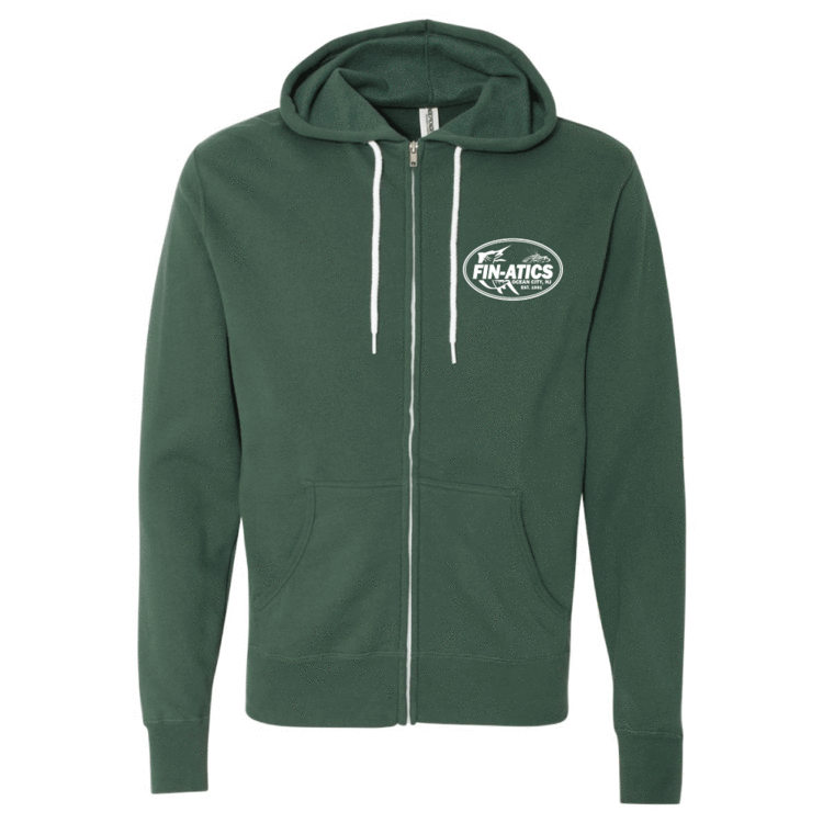 Fin-atics Fin-atics OC Fishin Flag Lightweight Full-Zip Hoodie