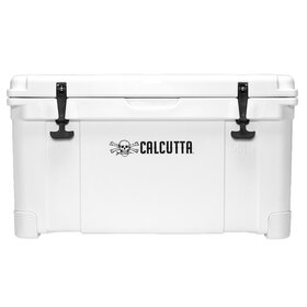 Calcutta Calcutta Renegade Cooler 55 Liter White w/Removeable Tray & LED Drain Plug, EZ-Lift Rope Handle