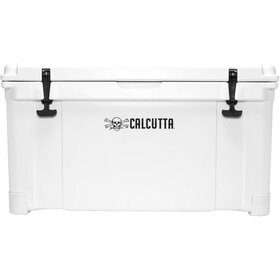 Calcutta Calcutta Renegade Cooler 75 Liter White w/Removeable Tray Divider & LED Drain Plug, EZ-Lift Rope Handle