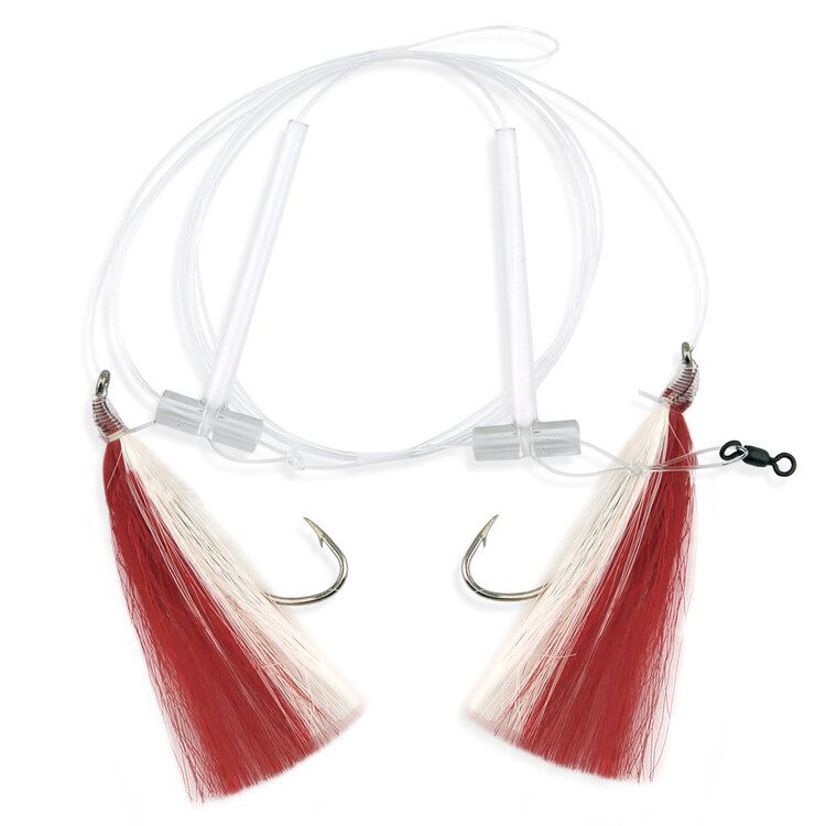 Aqua Clear Aqua-Clear Hi-Lo Mixed Color Flounder/Fluke/Weakfish/Croaker Rig w/ 3/0 Nickel Octopus Hooks