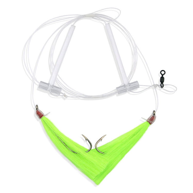 Aqua Clear Aqua-Clear Hi-Lo Solid Color Flounder/Fluke/Weakfish/Croaker Rig w/ 3/0 Nickel Octopus Hooks