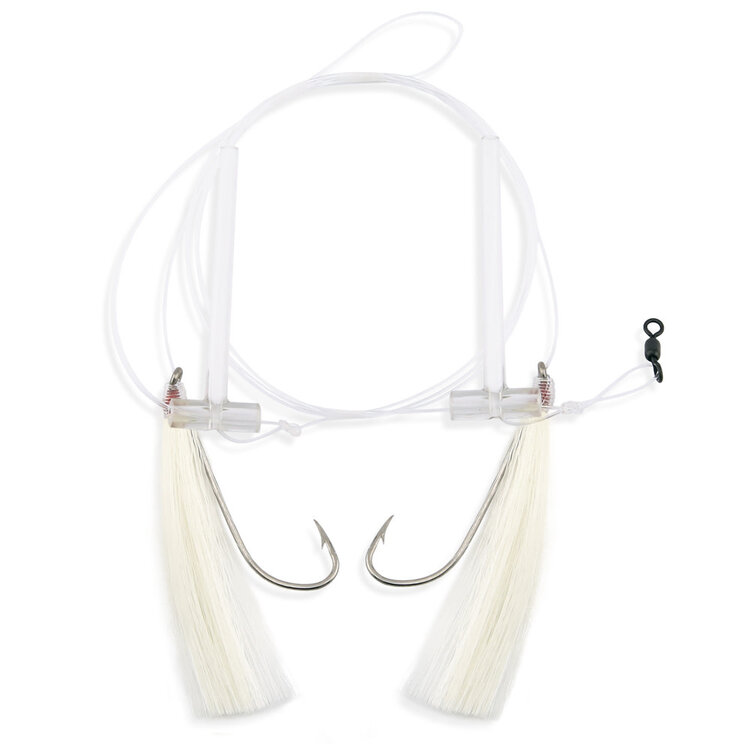 Aqua Clear Aqua-Clear Hi-Lo Solid Color Flounder/Fluke/Weakfish/Croaker Rig w/ 3/0 Nickel Octopus Hooks