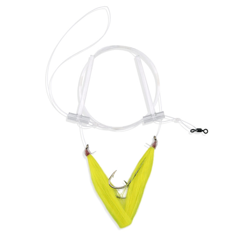 Aqua Clear Aqua-Clear Hi-Lo Solid Color Flounder/Fluke/Weakfish/Croaker Rig w/ 3/0 Nickel Octopus Hooks