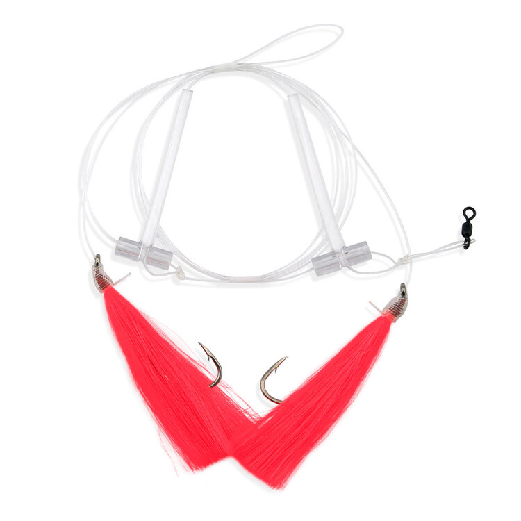 Aqua Clear Aqua-Clear Hi-Lo Solid Color Flounder/Fluke/Weakfish/Croaker Rig w/ 3/0 Nickel Octopus Hooks
