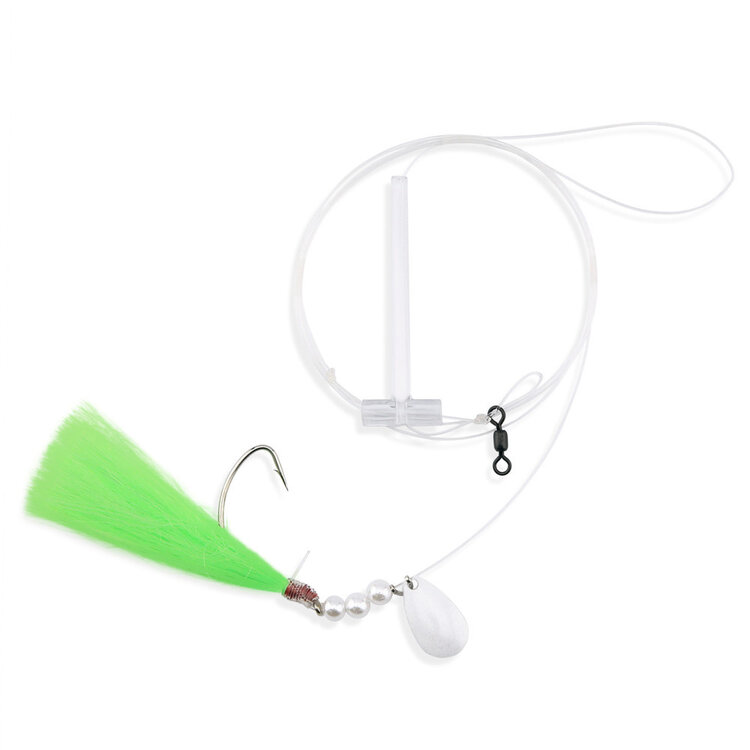 Aqua Clear Aqua-Clear Fluke/Weakfish 3/0 Single Nickel Wide Gap Hook w/XL Spinner & Fishair Rig
