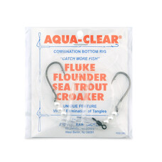 Aqua Clear Aqua-Clear FW-24BNP Hi-Lo Flounder/Fluke/Weakfish/Croaker w/ 4/0 Black Nickel Octopus Hooks & Pearl Beads