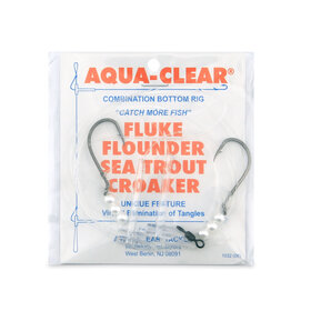 Aqua Clear Aqua-Clear FW-24BNP Hi-Lo Flounder/Fluke/Weakfish/Croaker w/ 4/0 Black Nickel Octopus Hooks & Pearl Beads